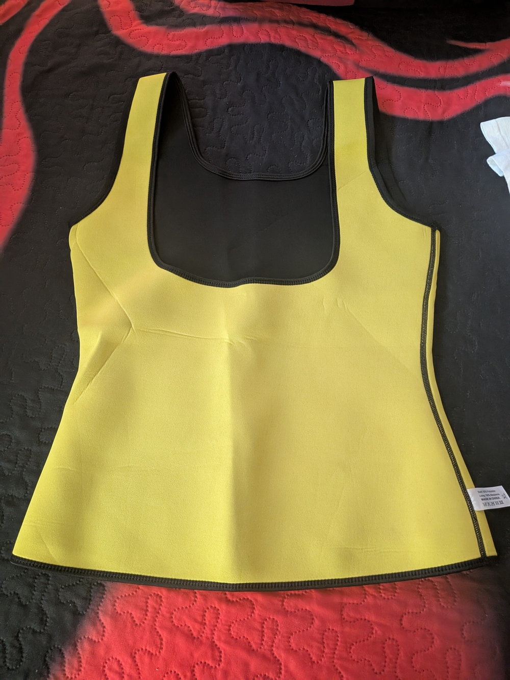 Yellow Scoop Neck Waist Trainer (Mens)Tank Top